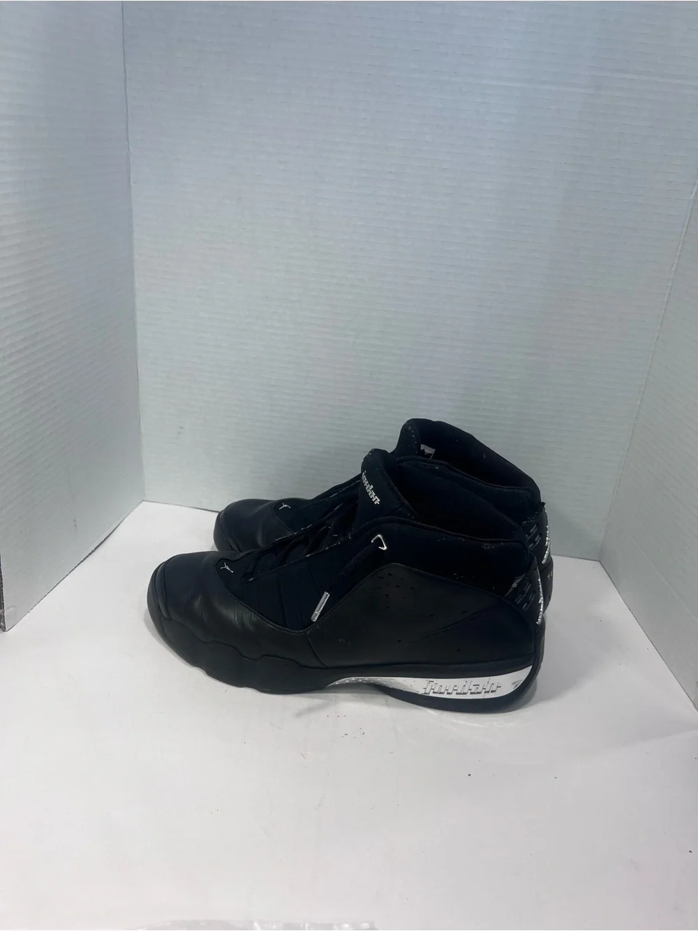 Jordan Men's Black and Silver High-Top Sneakers